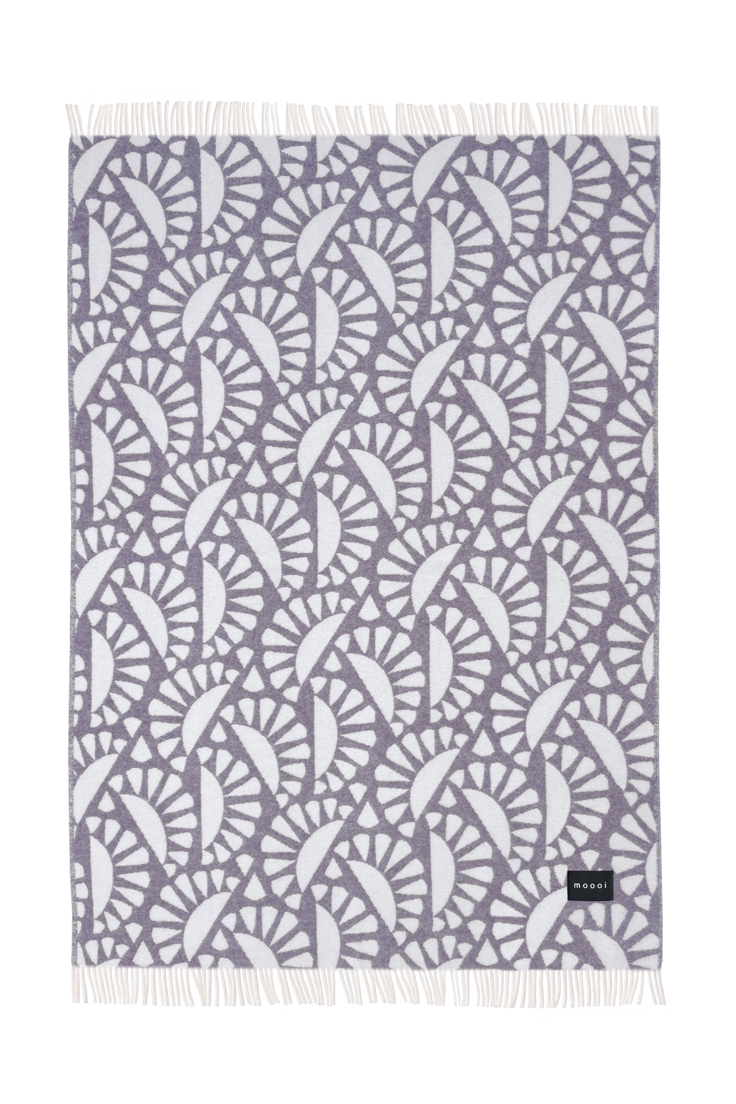 Moooi Woodblock Beetle Ullpledd Plum cream