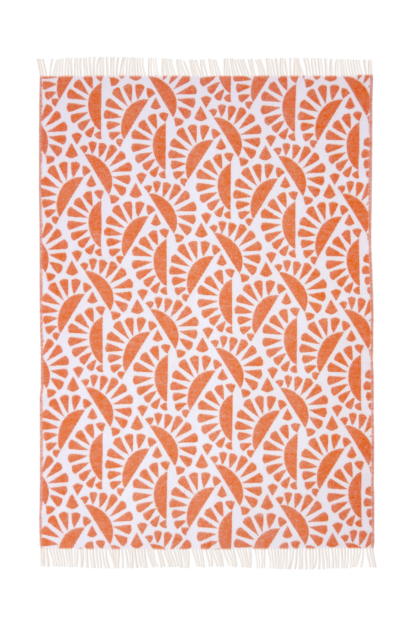 Moooi Woodblock Beetle Ullpledd Rust Cream.