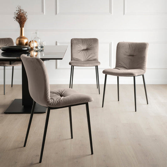 Annie spisestuestol med metallben polstret, CS1848