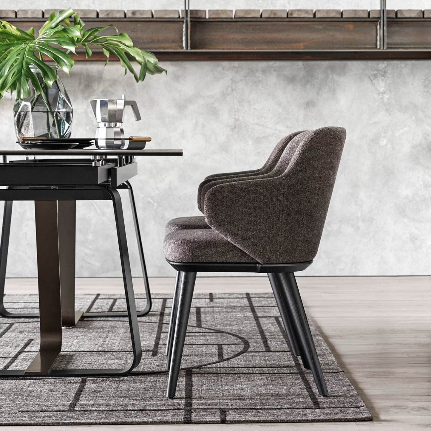 Foyer spisestuestol med arm, treben