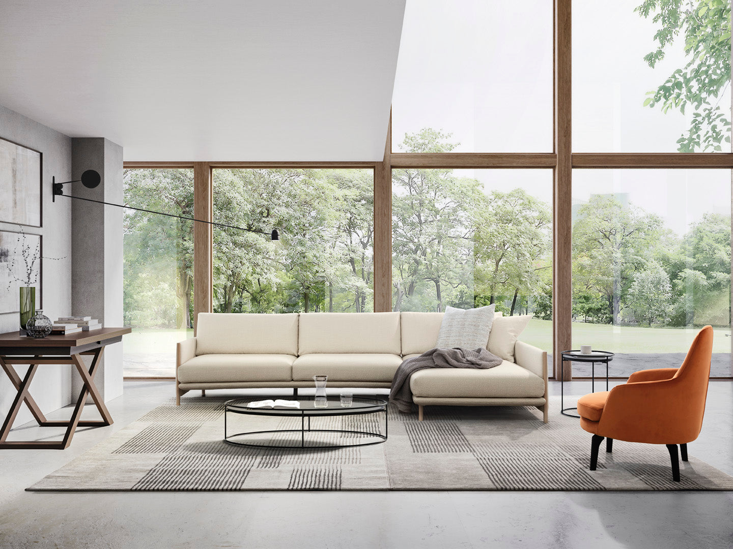 Niki sofa, 3-seter med maxi chaiselongue