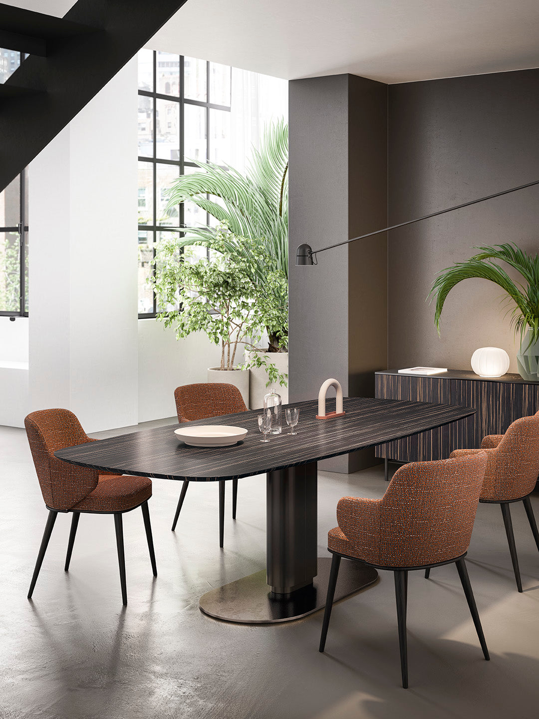 Foyer spisestuestol med arm, treben