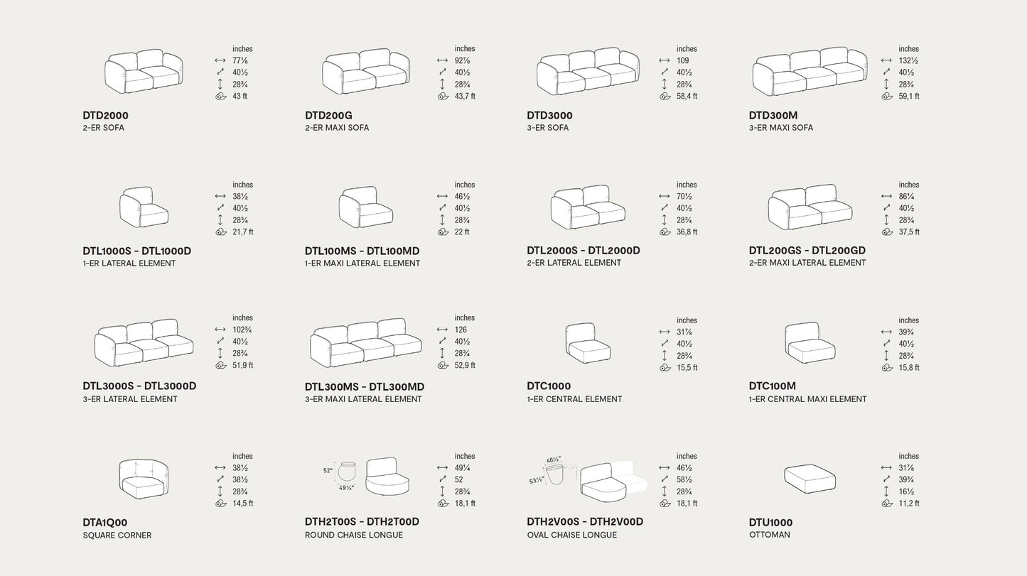 Ginza Sofa oppsett XL