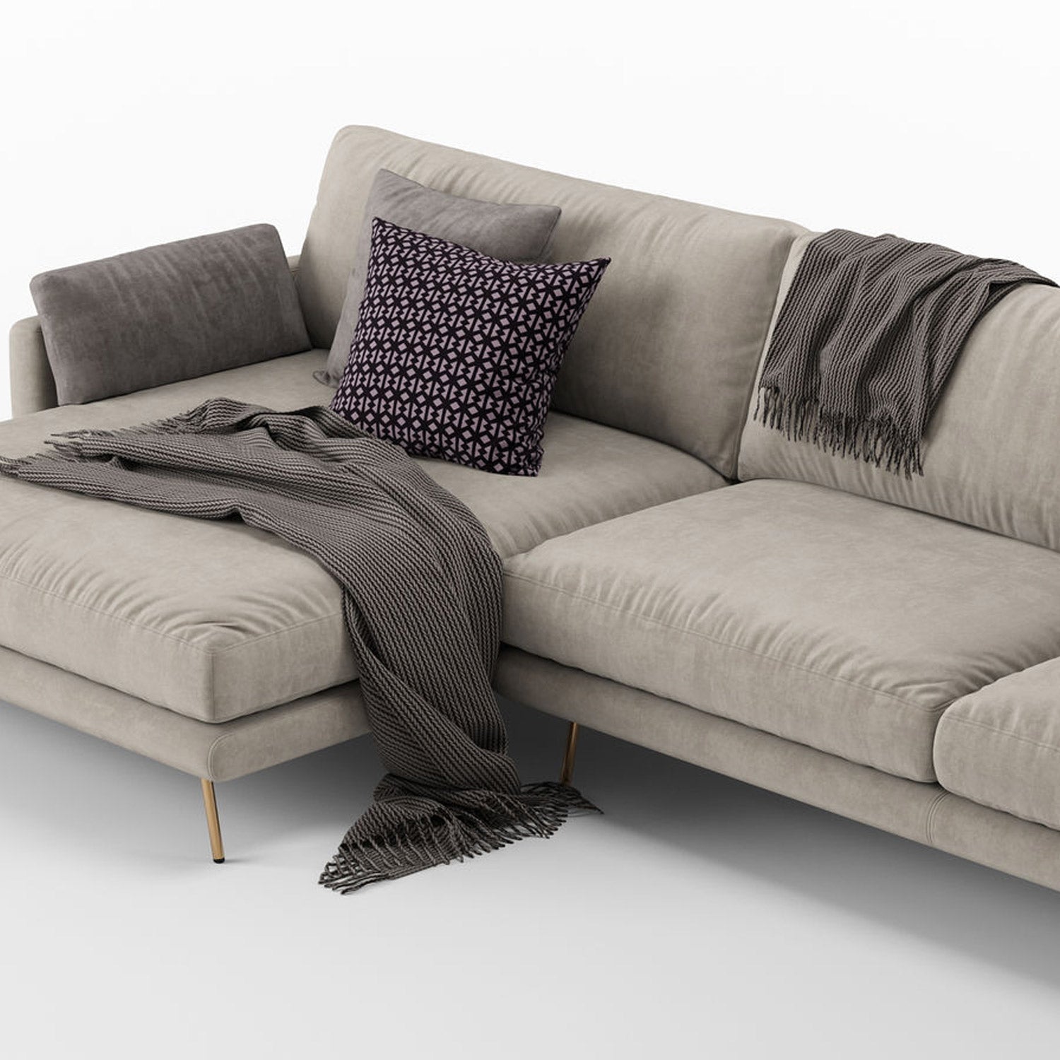 Le Marais 3-seter m/ Chaiselounge, en del av kategorien Modulsofa - At Home Interiør