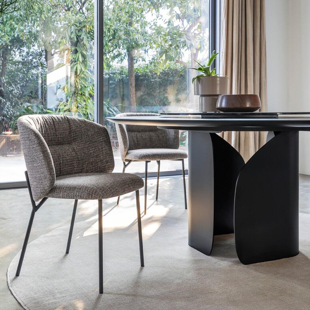 Sweel spisestuestol, metallben, en del av kategorien spisestuestol - At Home Interiør